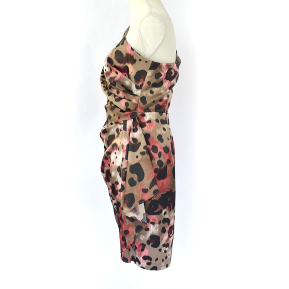 LONDON TIMES Animal Print One-Shoulder Dress - Picture 5 of 6